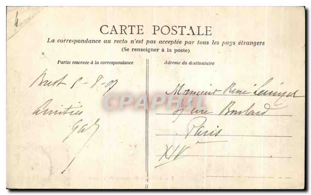 BREST — O Campo de Batalha — Editor: POSTES, n° 179 - Verso