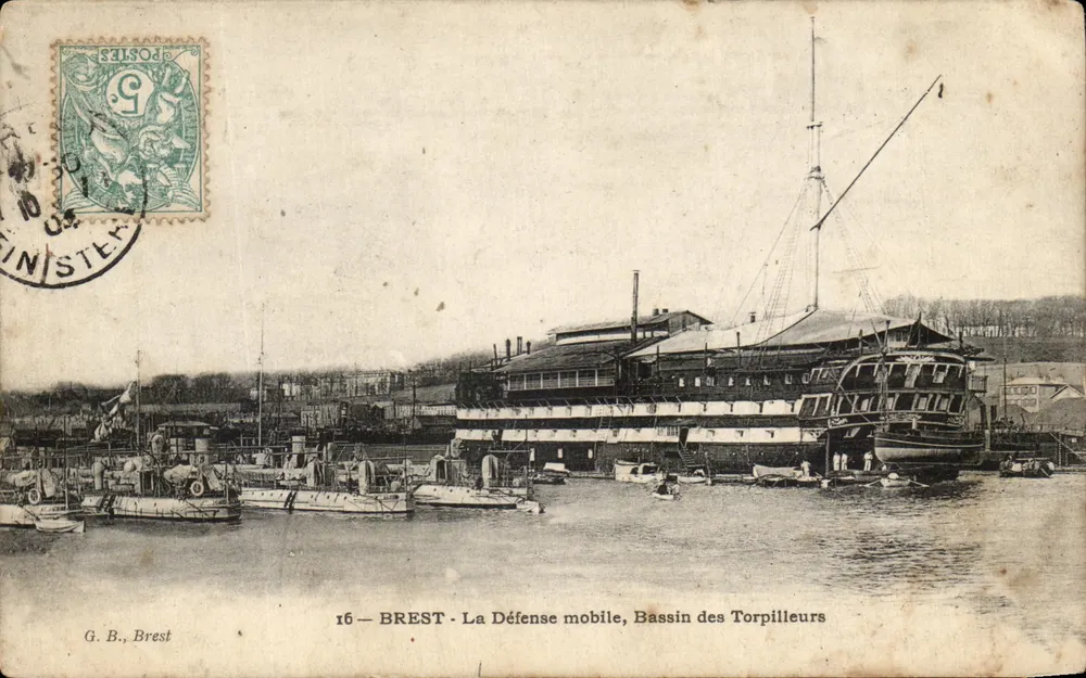 BREST - Mobile Defense, Torpedobassin — G. B., Brest, n°16 - Vorderseite