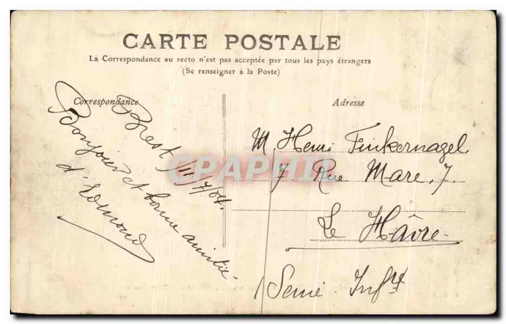 BREST - Mobile Defense, Torpedobassin — G. B., Brest, n°16 - Rückseite