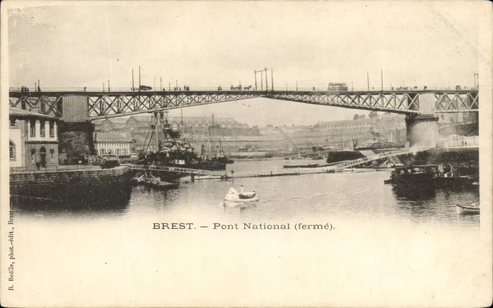 Brest — Ponte Nacional (fechado) — R. Boëile, fot. Brest - Frente