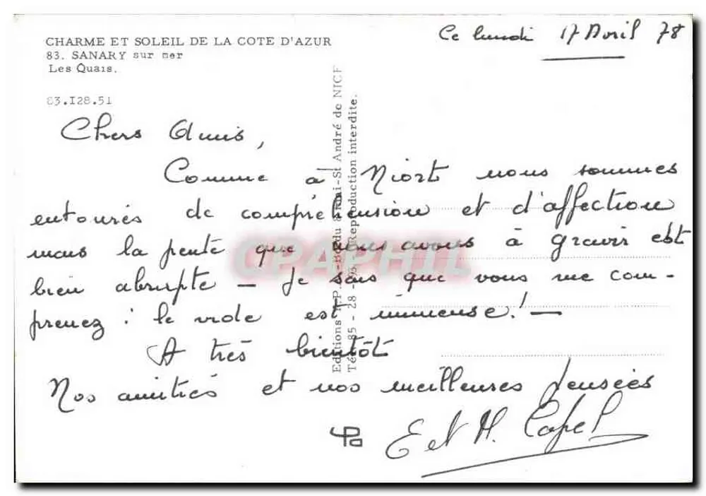 Sanary-sur-Mer — Les Quais — Éditions P. de NICE - Rückseite