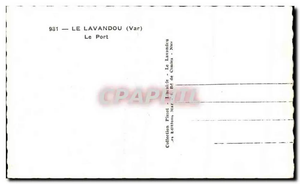 Le Lavandou (Var) — Le Port — Edições Pissot, Nier - Verso