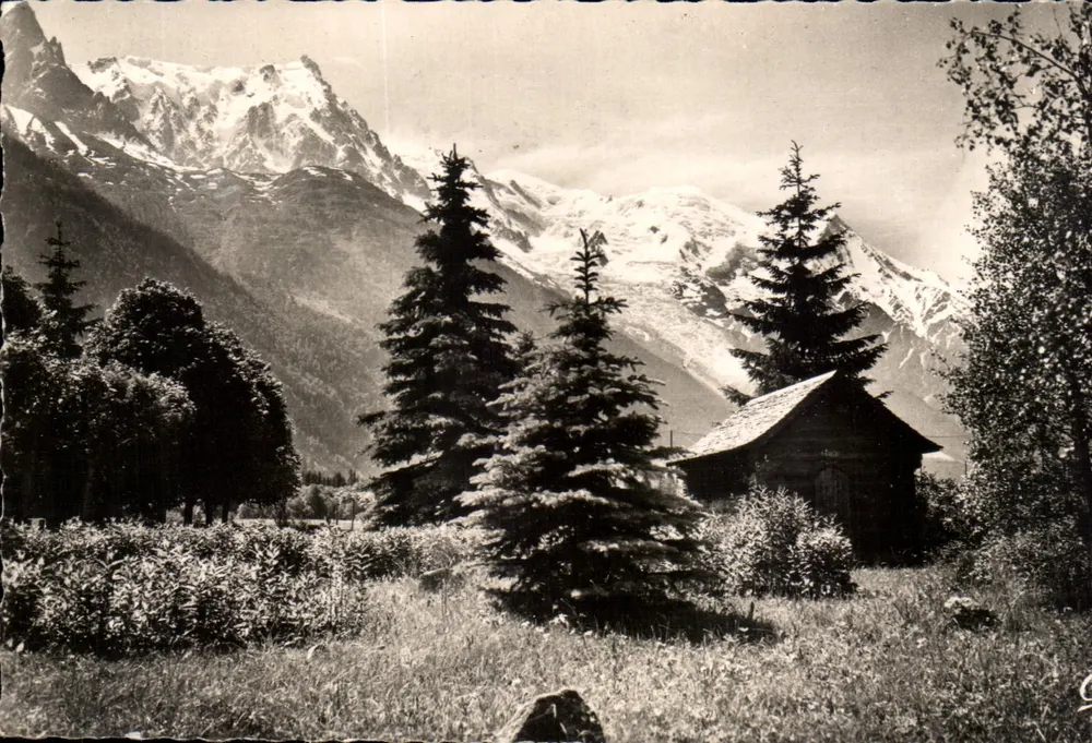 Chamonix - Mont-Blanc und die Aiguille du Midi — Real-Photo n°1358 - Vorderseite
