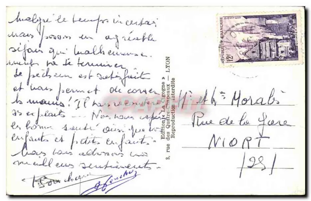 Thonon-les-Bains — Lac Léman bei Dämmerung — Edition des Quatre-Cigogneaux - Rückseite