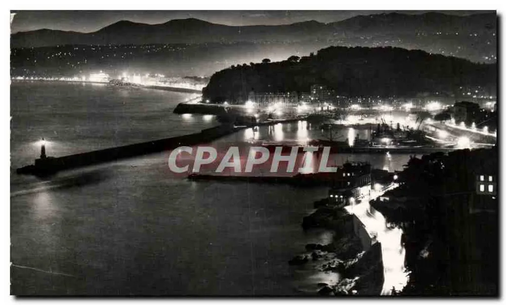 Vista noturna de Nice — A Costa Azul — editada por L. Gilletta & Cie - Frente