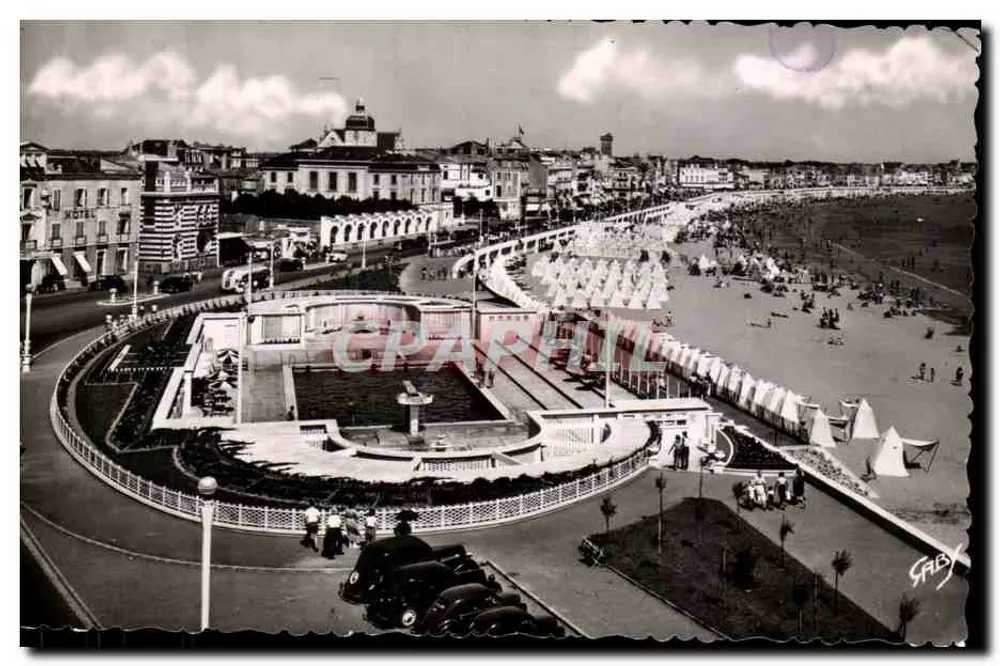 Les Sables-d'Olonne (Vendée) — Der Pool und der Strand — Éditions Gaby - Vorderseite