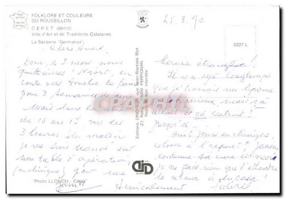 Folklore-Festival in Céret — Editions DINC - Jean-Baptiste PEPIGNAN - Rückseite
