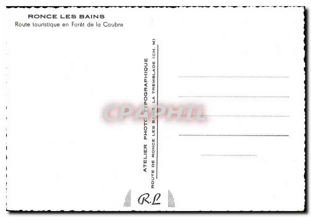 Touristische Route in der Forêt de la Coubre — Ronce les Bains — Fotostudio R.L. - Rückseite
