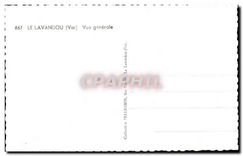 Le Lavandou (Var) — Vista geral — Coleção Pellegrin, n° 867 - Verso