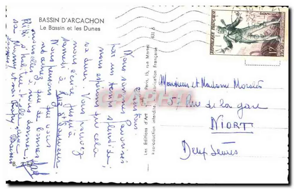 Bassin d'Arcachon — Der Bassin und die Dünen — Éditions d'Art Paris - Rückseite