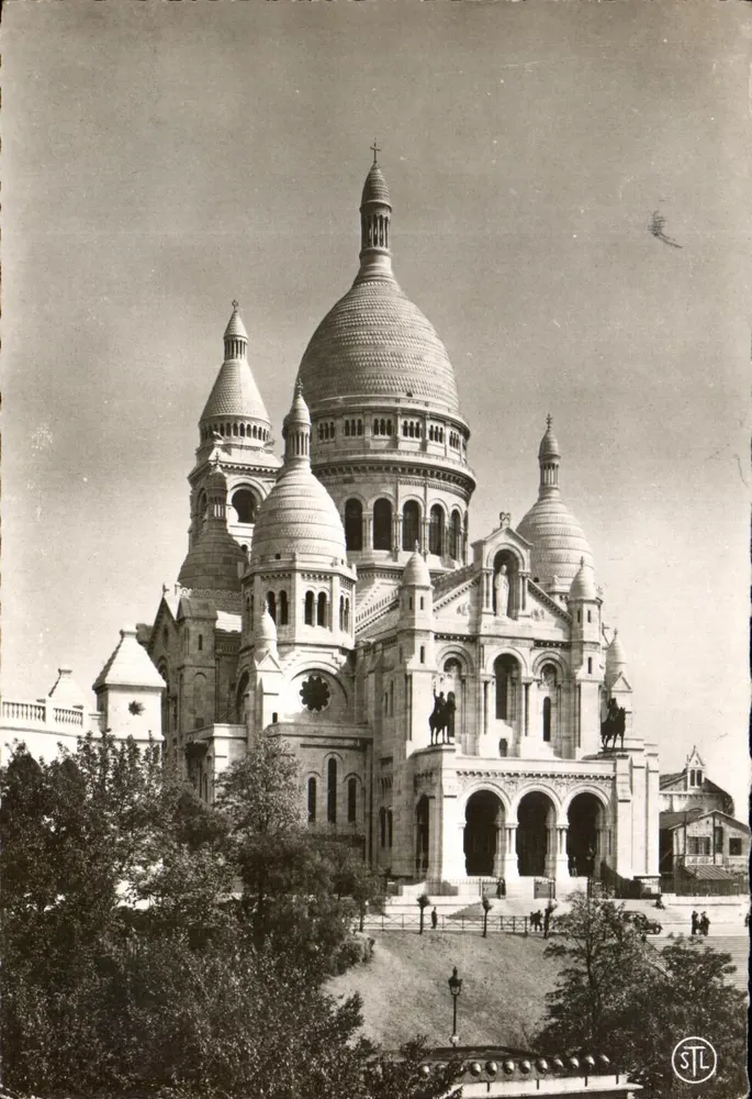 O Sagrado Coração — Montmartre — Edições de Luxo, Paris, série 212 - Frente