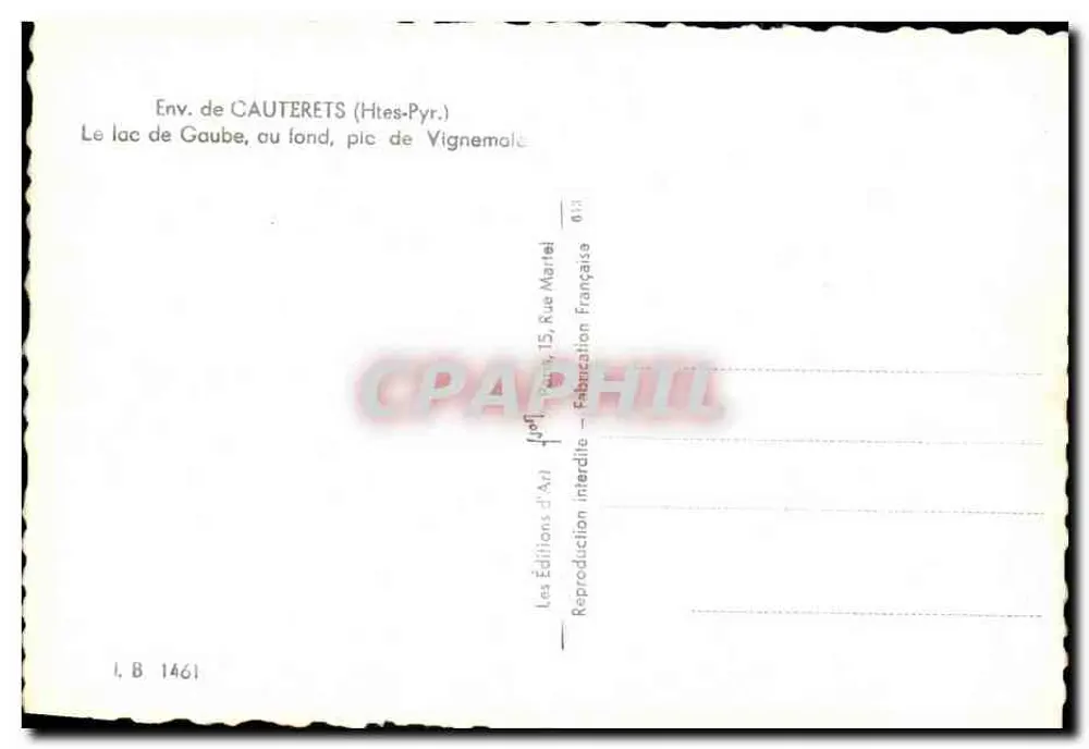 See von Gaube — Umgebung von Cauterets (Hautes-Pyrénées) — Yvon - Rückseite