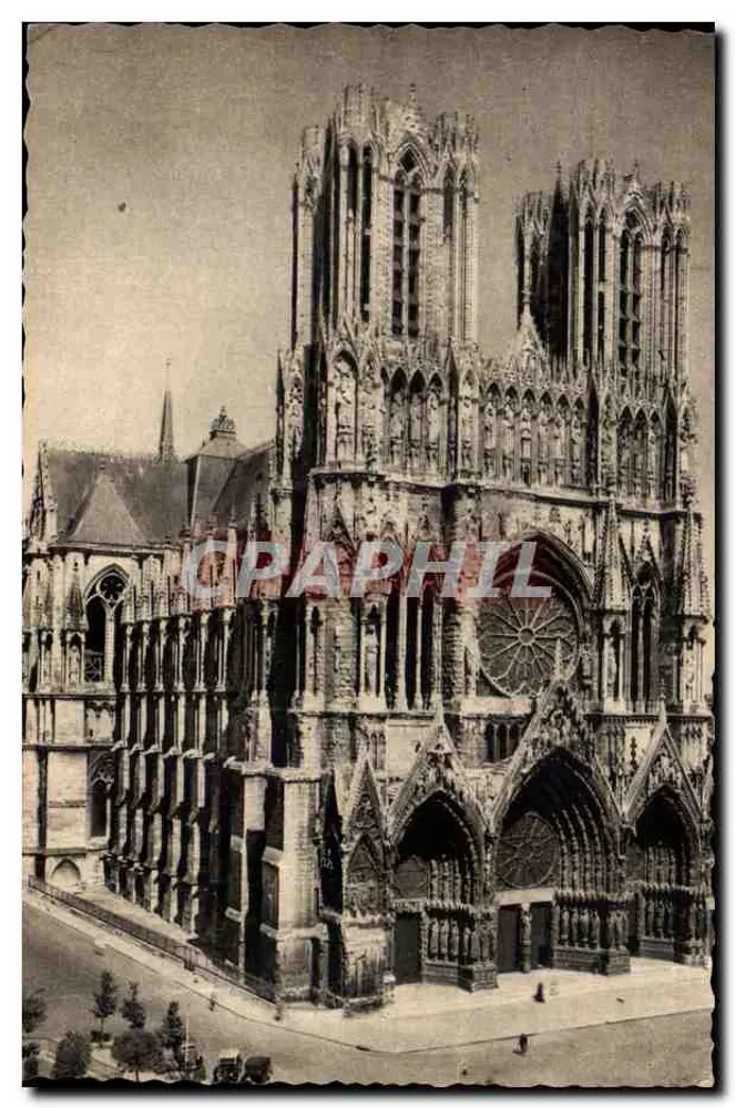 Kathedrale von Reims — Ansicht der Fassade — Verlag Champagne Pommery & Greno - Reims - Vorderseite