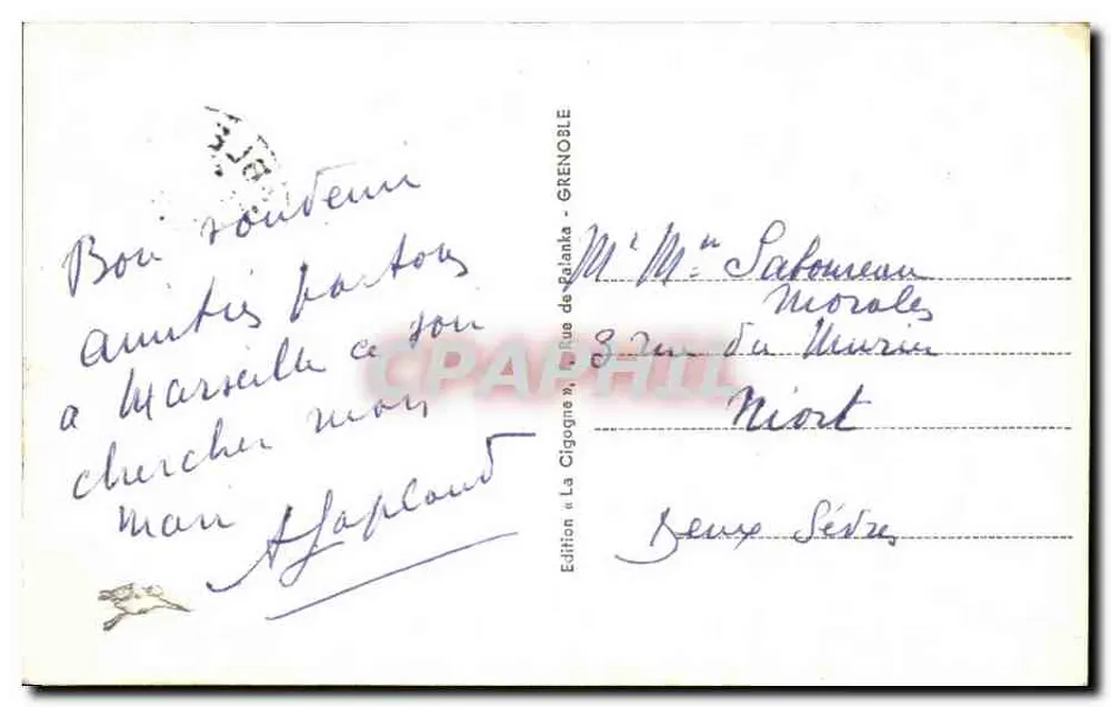 Grenoble - A Isère e os Quais — 47 — Edição La Cigogne - Verso