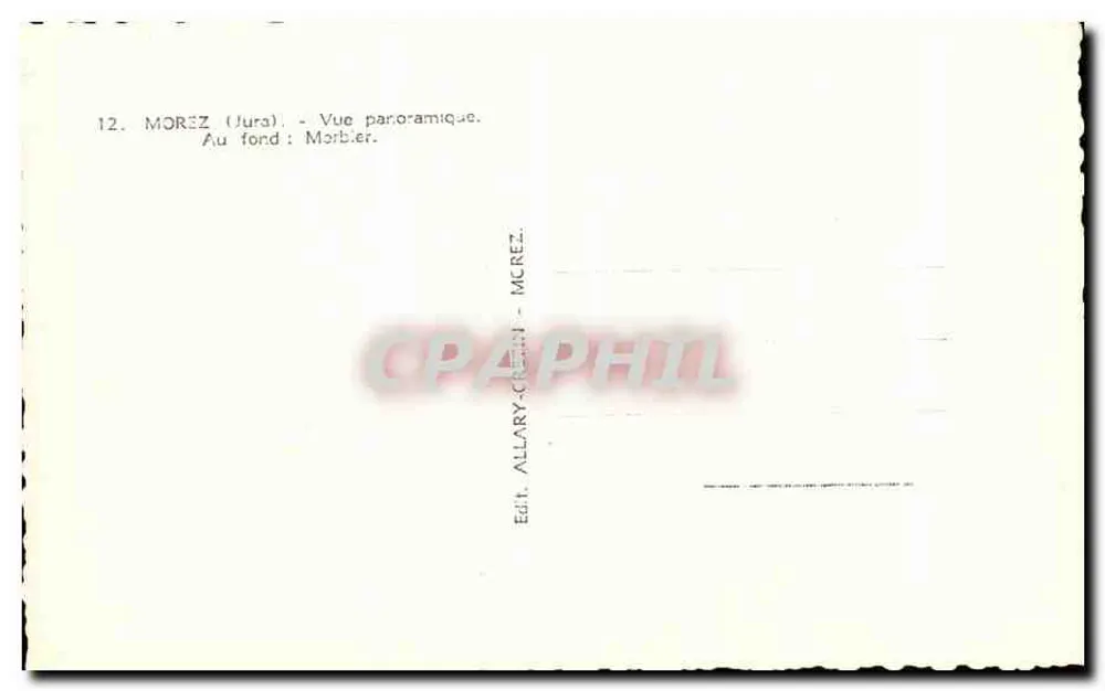 Morez (Jura) — Panoramablick — Verlag Allary, Nr. 12 - Rückseite