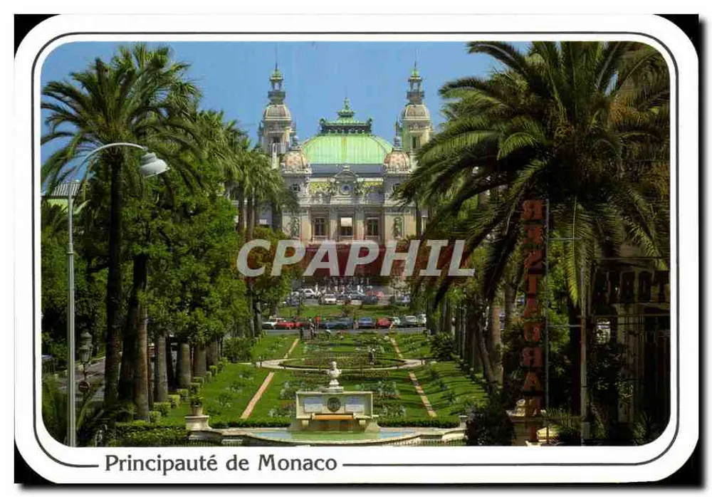 Principat von Monaco — Die Gärten und das Casino - Vorderseite