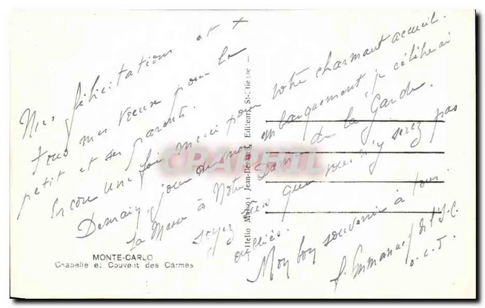 Chiesa dei Carmelitani — Monte-Carlo — Editore: Hélio Muset - Verso