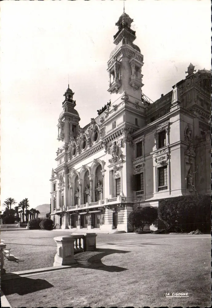 O Casino de Monte-Carlo — vista externa — Edição « La Cigogne » - Frente
