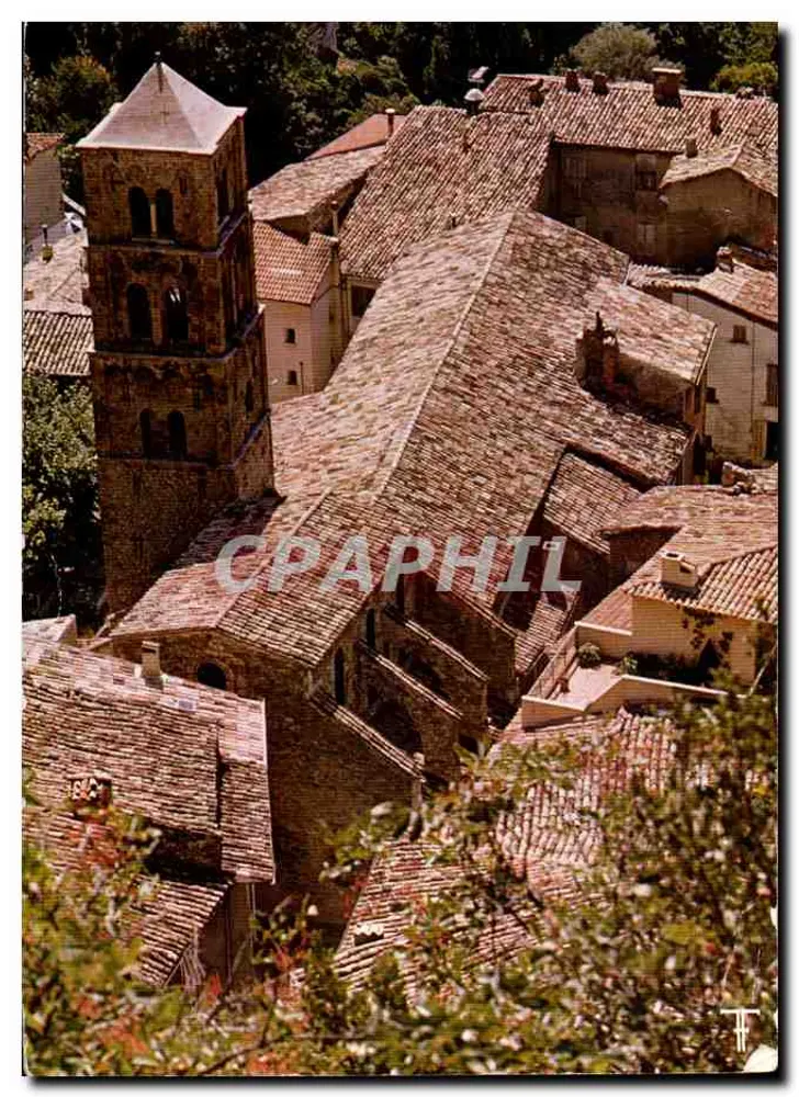 Moustiers-Sainte-Marie — vista aérea da igreja e dos telhados — Edições dos Septfonts Causse de Londe - Frente