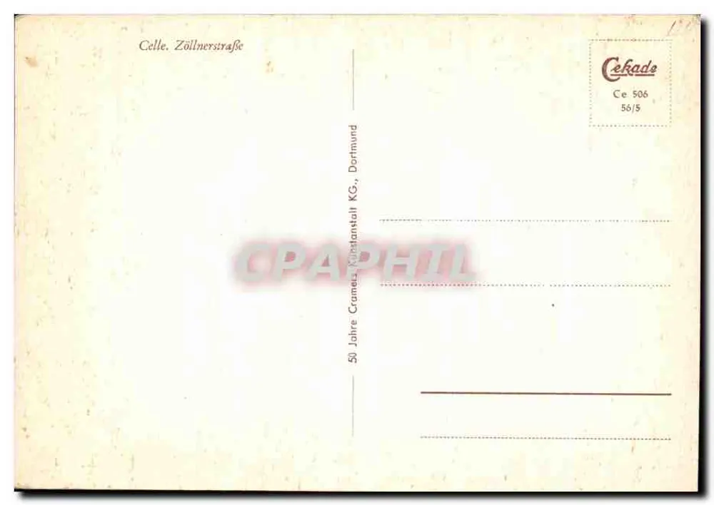 Celle — Zöllnerstraße — Cekade, Dortmund - Verso