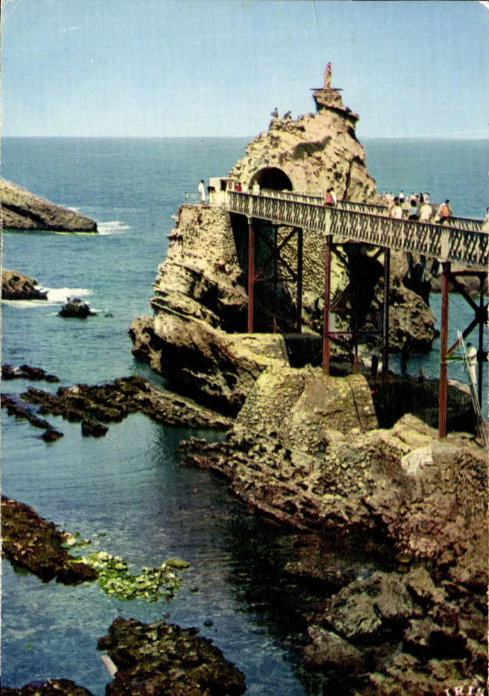 O Rocher de la Vierge — Biarritz — Edições C.D. Mexichrome - Frente