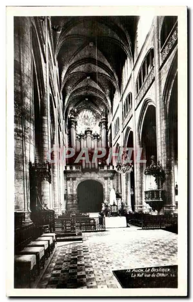 Auch, Die Basilika — Die Kirche aus dem Chor gesehen — Verleger LL - Vorderseite