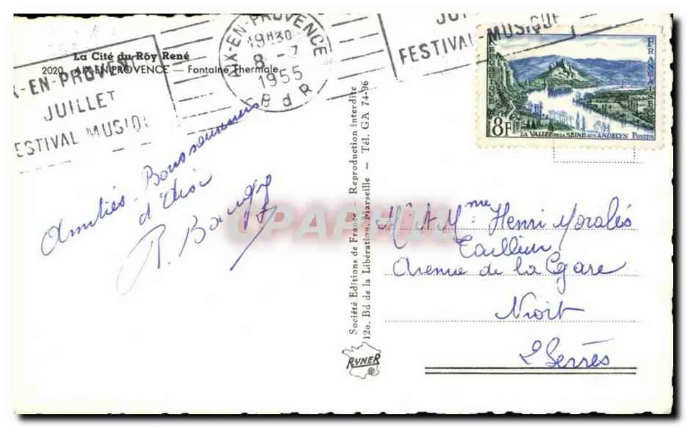 Thermische Quelle — Die Stadt des Königs René — Éditions de la Libération, Marseille - Rückseite