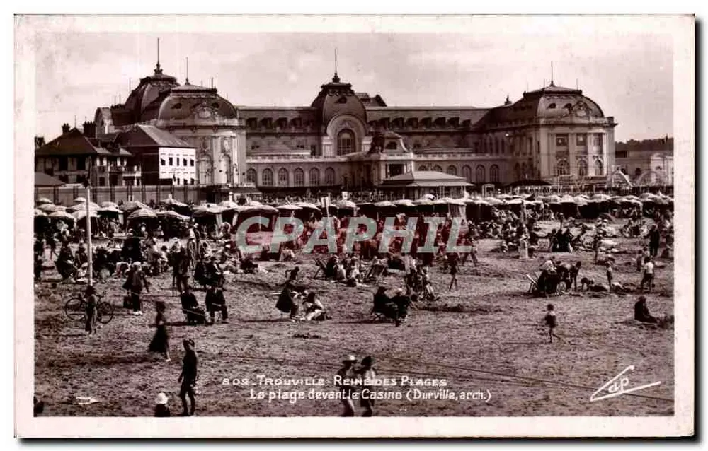 Trouville: Rainha das Praias — A praia diante do Casino (Durville, arq.) - Frente