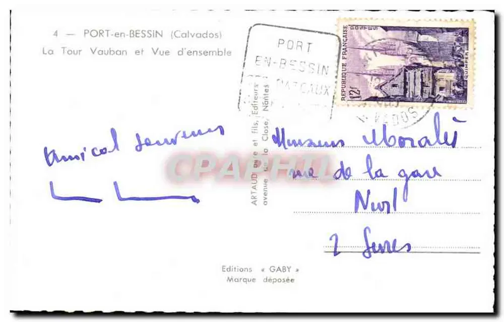 Port-en-Bessin — Die Vauban-Turm und Übersicht — Éditions Gaby - Rückseite