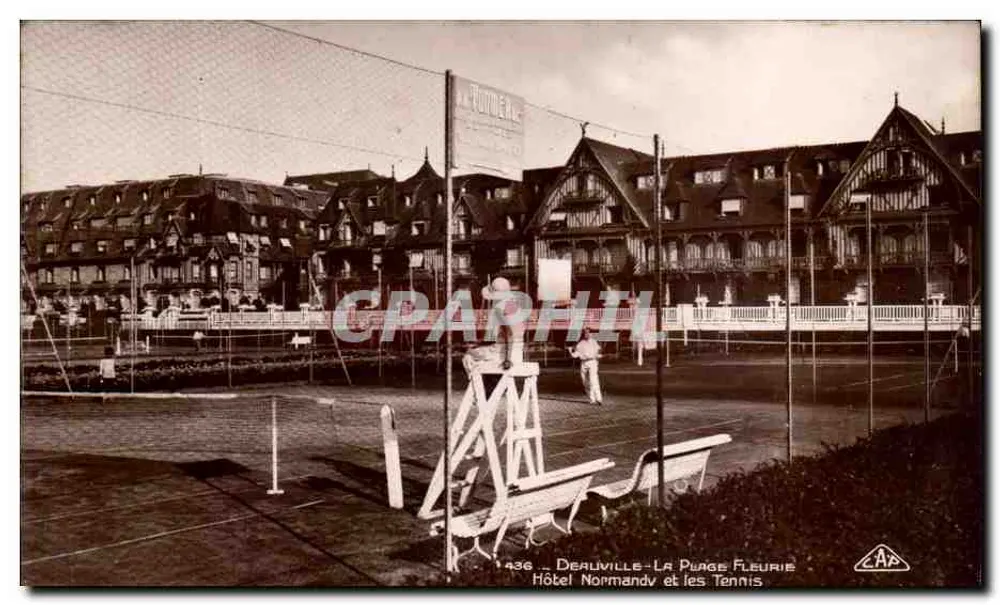Deauville-La Plage Fleurie — Hotel Normandy und die Tennisplätze — C.A.P. Straßburg - Vorderseite