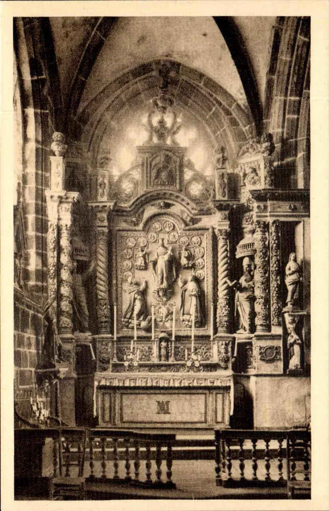 Kościół w Locronan — Ołtarz Najświętszej Maryi Panny — R. Dorange, wydawca, Tours - Awers