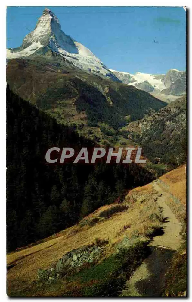 Matterhorn — Aussicht von dem Weg nach Findelen — Photoglob - Wehrli A.G. - Zürich, n°527 - Vorderseite