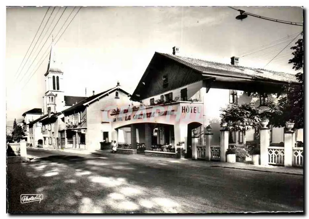 Bons-Saint-Didier — Das Hotel « La Couronne » und die Hauptstraße — Photodit, Grenoble - Vorderseite
