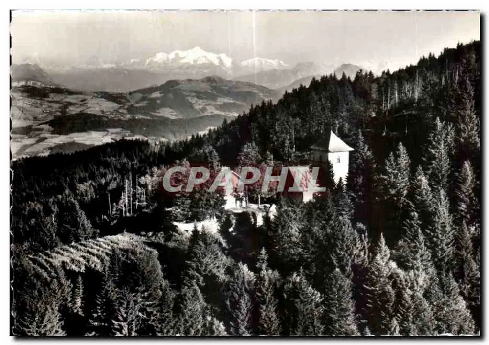 Notre Dame des Voirons — Haute-Savoie, mit dem Massiv des Mont Blanc (4807 m) — Les Éditions J. Cellard, Rhône - Vorderseite