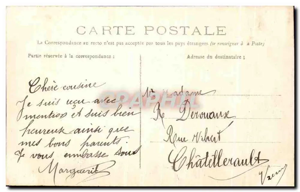 Reims — O Hotel de Ville — Lembrete - Verso