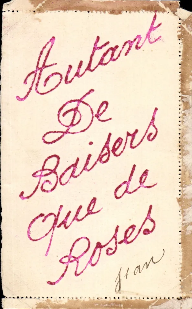 Tantos besos como flores — Fran - Anverso