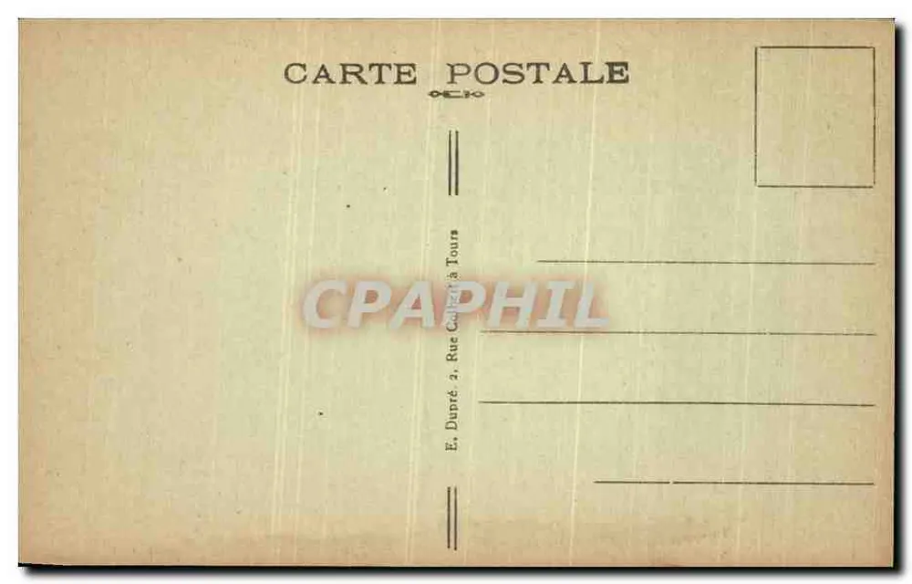 Gevangenis van Loches — Gevangenis van de Kardinaal La Baule — Uitgever E. Dupré van Tours - Achterkant