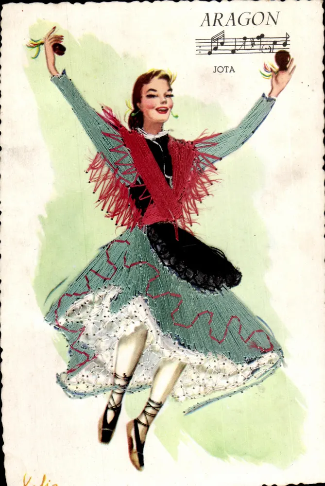 Danseuse d'aragon — scène de jota — éditeur Y. Lio - Frente