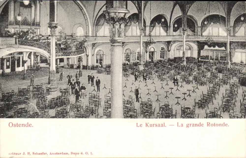 Ostend. Der Kursaal — Die große Rotunde. — Verlag J. H. Schaefer, Amsterdam, Depot 6. O. 1. - Vorderseite