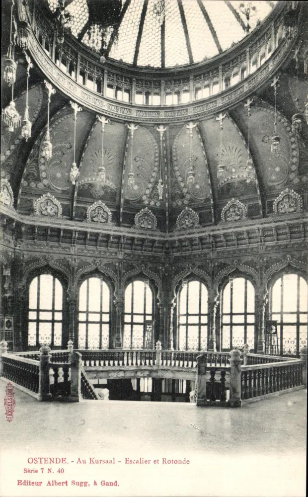 Ostend - Am Kursaal - Treppenaufgang und Rotunde — Serie 7 Nr. 40 — Verlag Albert Sugg, Gent - Vorderseite