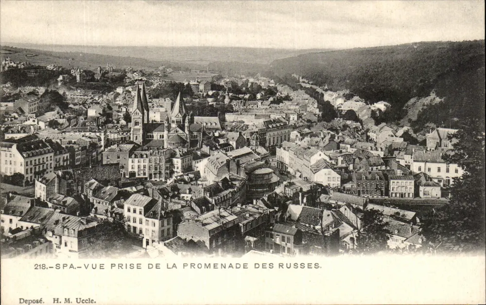 Spa - Ansicht vom Promenade des Russes — H. M. Uccle, n° 218 - Vorderseite