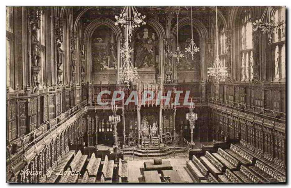 Sala del Senado — Cámara de los Lordes — Frith's Series - Anverso