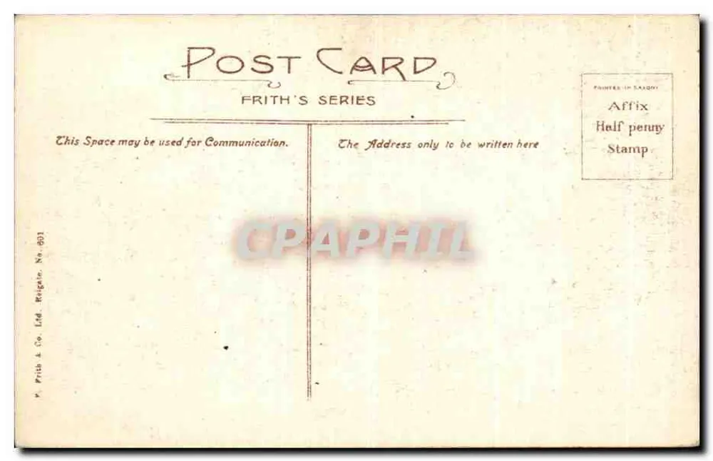 Sala del Senado — Cámara de los Lordes — Frith's Series - Reverso