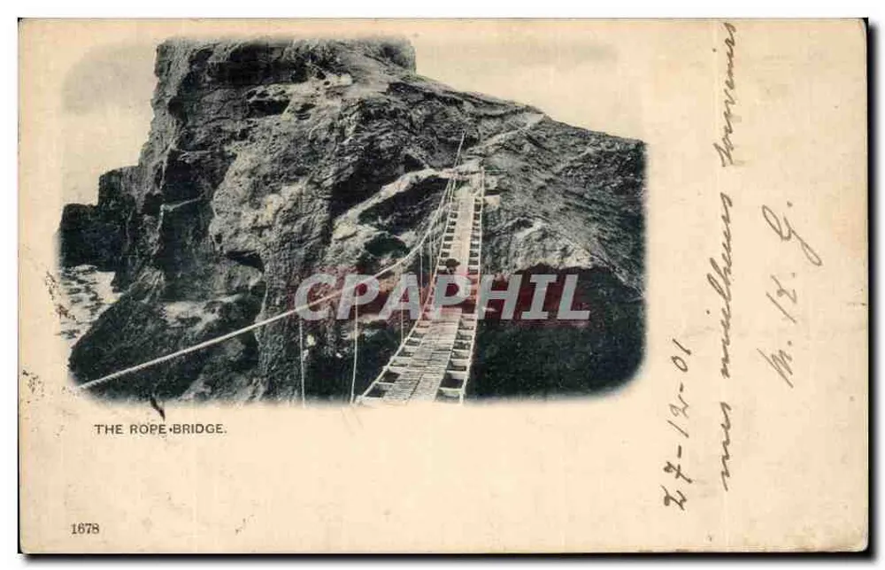 O Ponte de Corda — Vista da ponte suspensa — 1878 - Frente