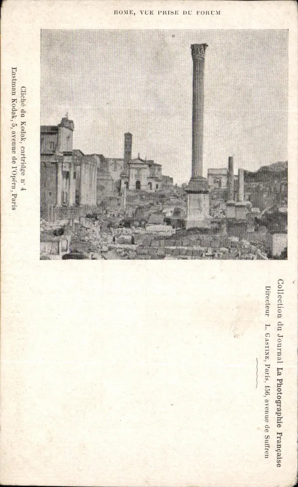 Rome, uitzicht genomen vanaf het Forum — Collectie van het Tijdschrift La Photographie Française, uitgegeven door L. Garixxe, Parijs - Voorkant