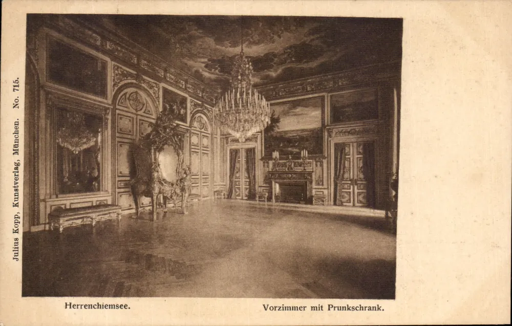 Herrenchiemsee — Antecâmara com armário de luxo — Julius Kopp, München, Nr. 715 - Frente