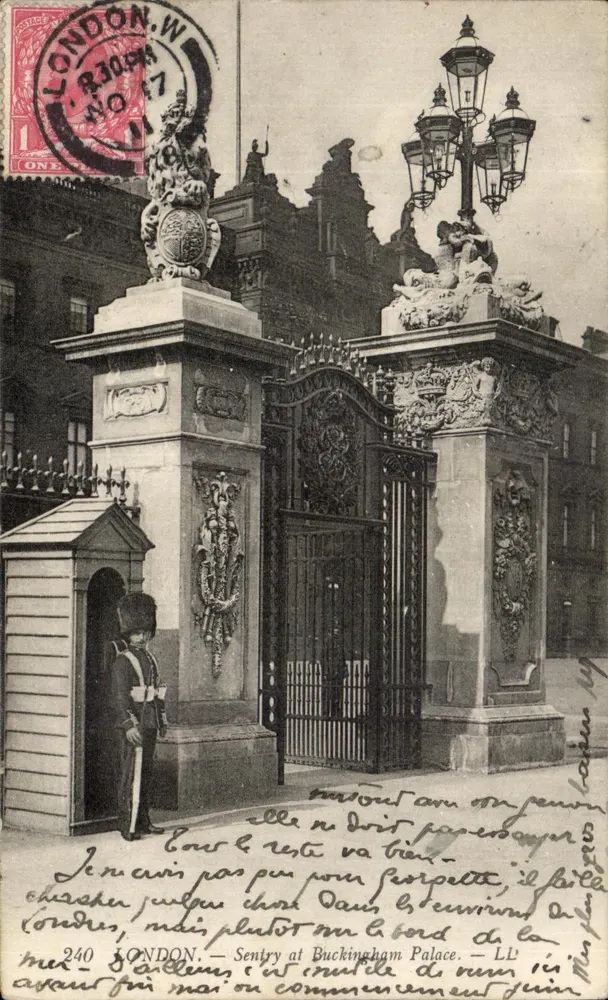 Wache am Buckingham Palace — London — Verlag LL Nr. 240 - Vorderseite
