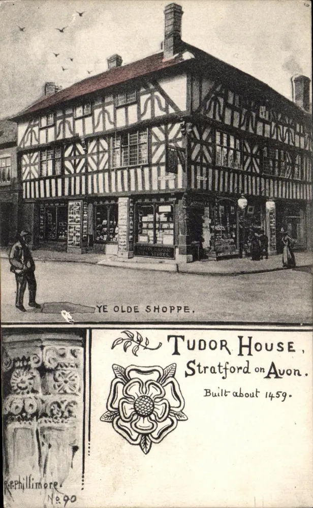 Tudor House, Stratford on Avon — Errichtet etwa 1459 — RePhillimore N°90 - Vorderseite