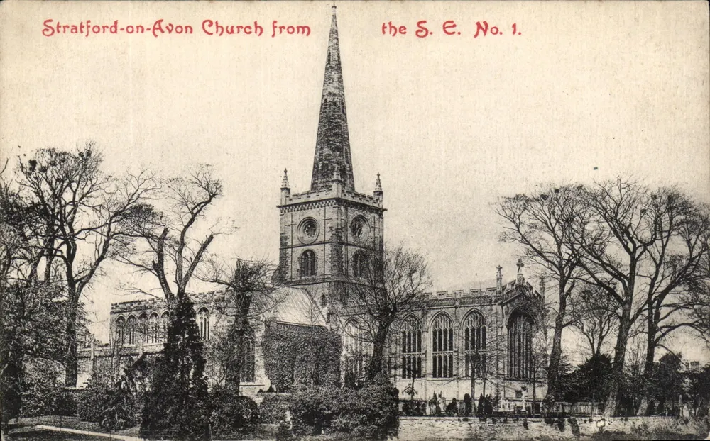 Stratford-on-Avon Kirche von der S. E. Nr. 1. - Vorderseite