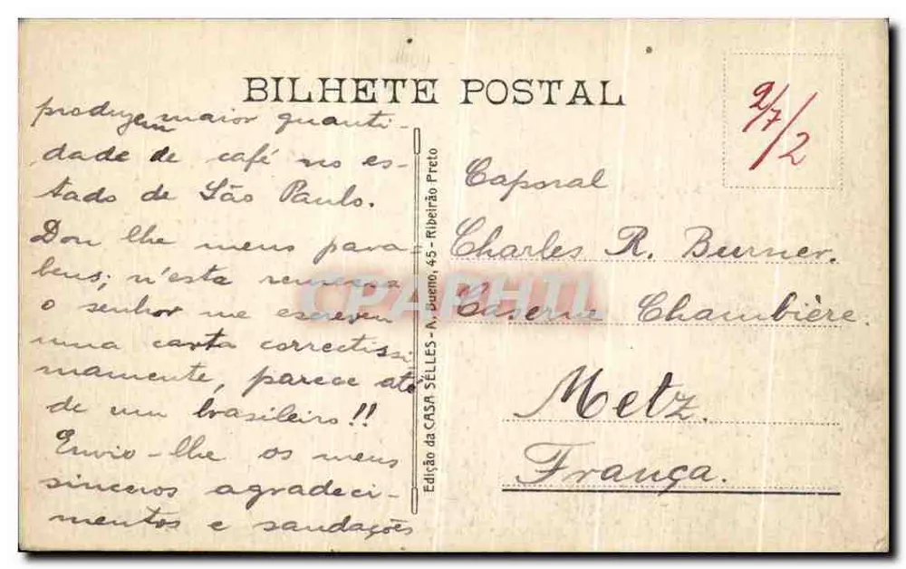 Santa Casa de Misericórdia - Ribeirão Preto — Verlag Anes Holma Photo - Rückseite